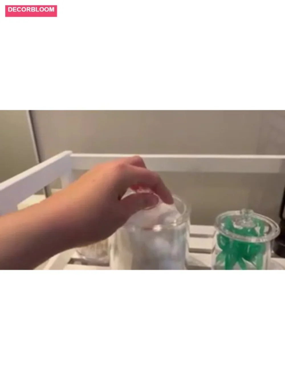 3 Pack Acrylic Apothecary Jars with Lids Bathroom Storage